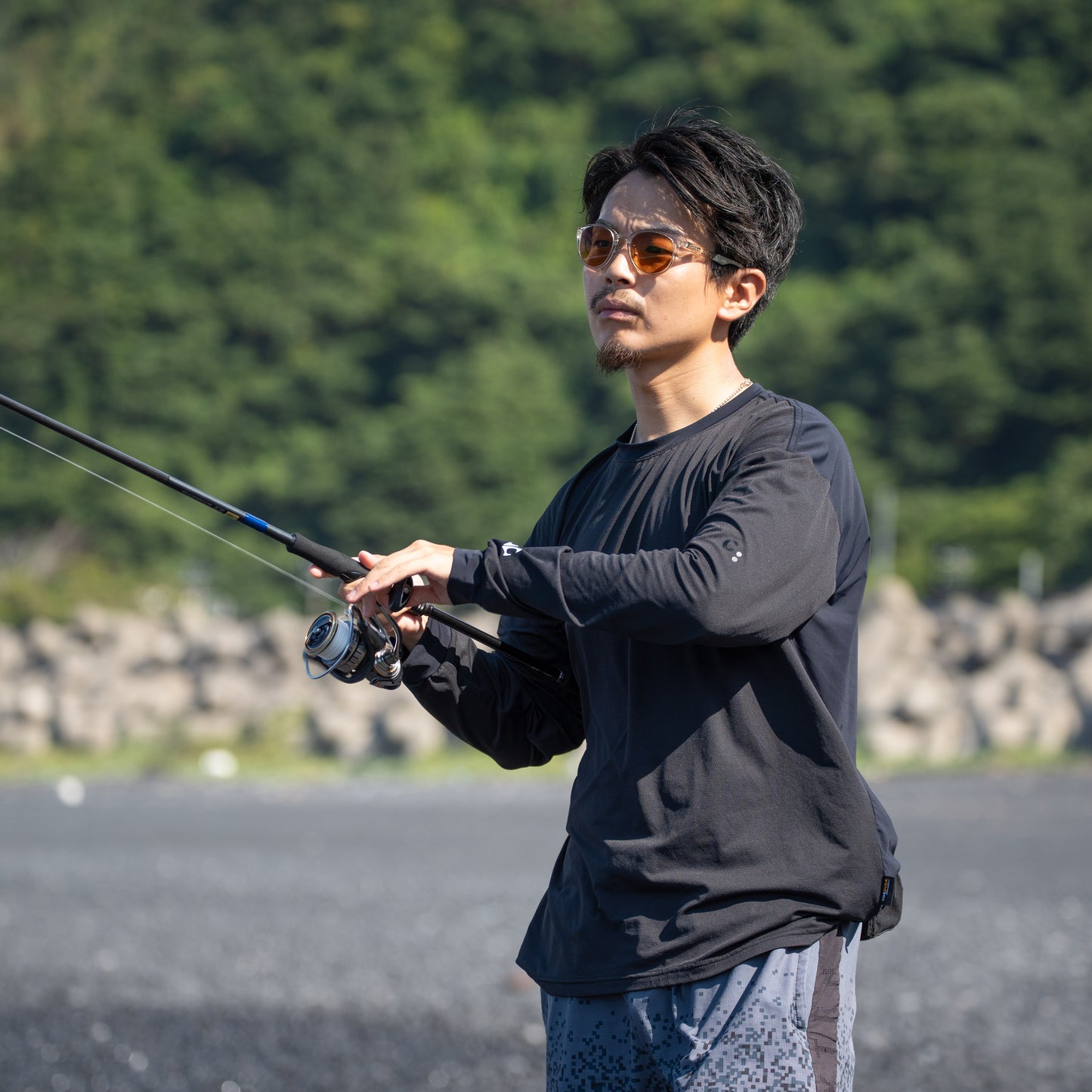 超速乾ドライロングシャツⅡ【BLACK】-THINNEST SUPER DRY SHIRT-