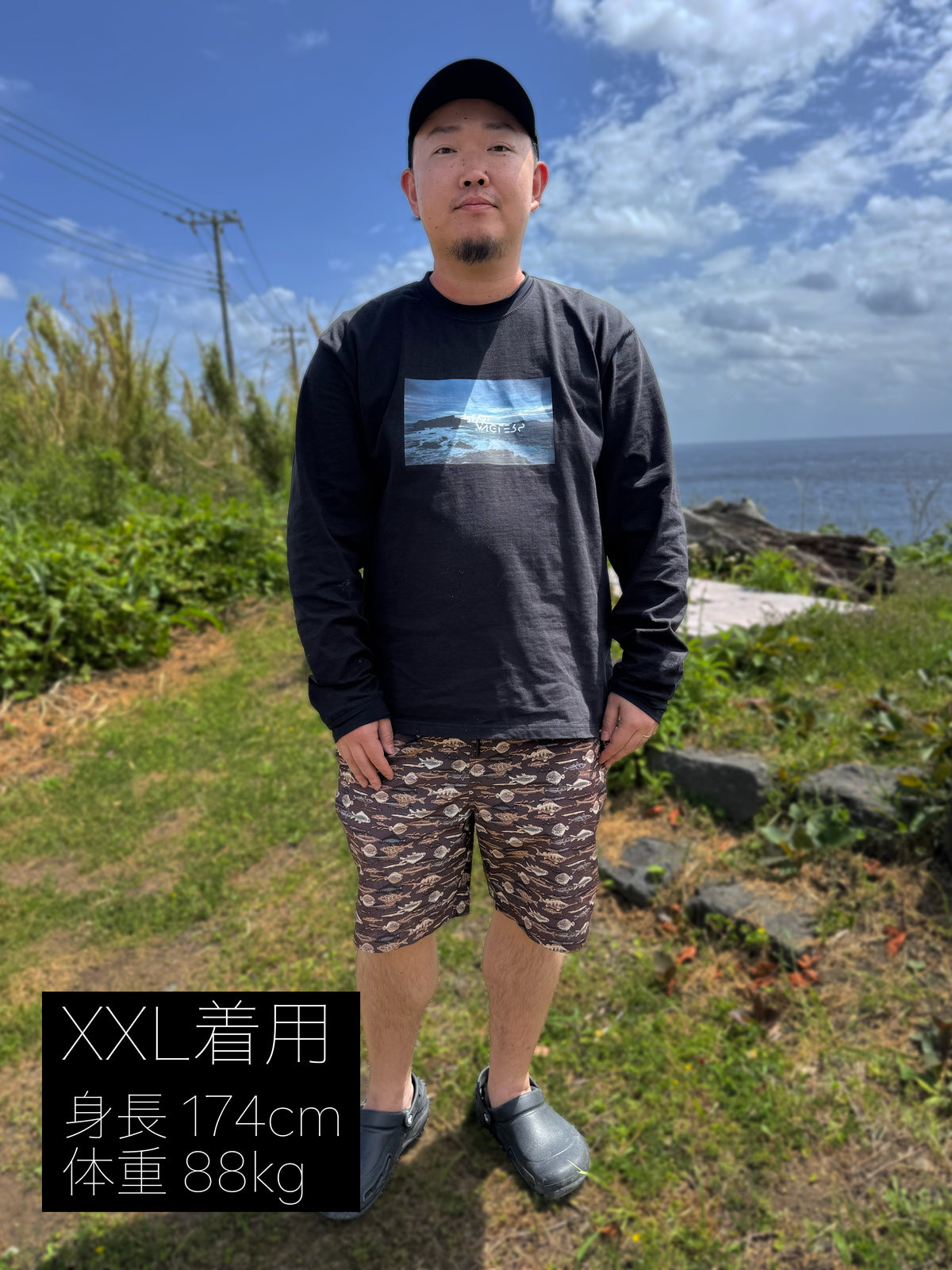 HYBRID LONG TSHIRT -BLACK-