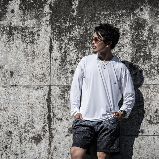 超速乾ドライロングシャツⅡ【WHITE】-THINNEST SUPER DRY SHIRT-